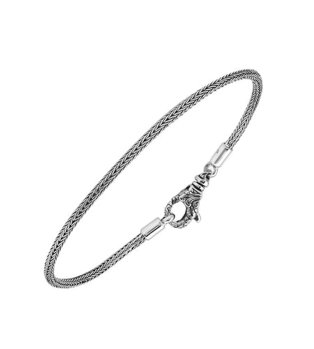 Simply Savvy Bali Artisan Sterling Silver Tulang Naga Bracelet – Handcrafted 925 Silver Luxury Dragon Bone Chain Bracelet
