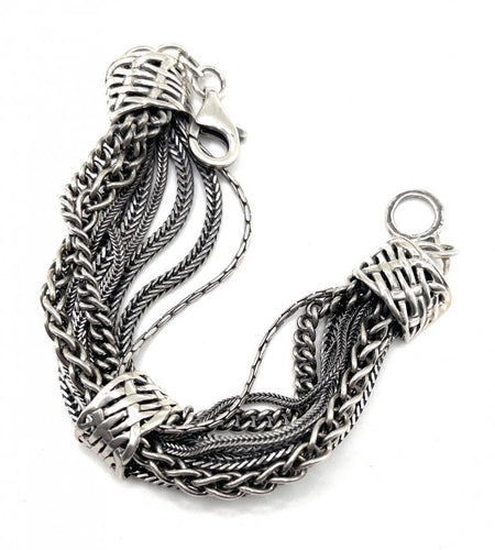 Pre-Owned Silpada Sterling Silver Talk of the Town Bracelet - Retired Design