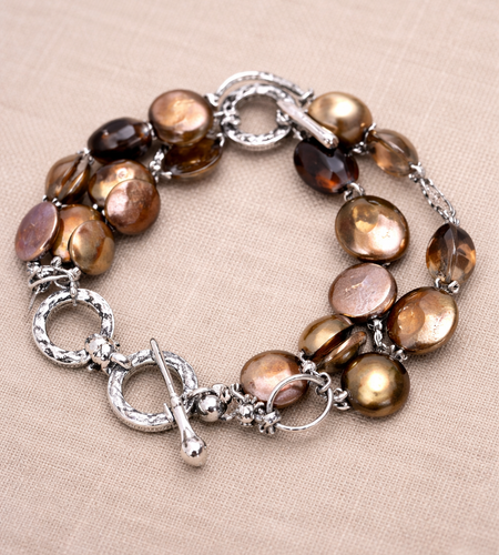 Pre-Owned Silpada Bronze Coin Bracelet - Retired Design