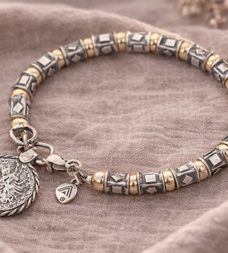 Pre-Owned Silpada Sterling silver and 14k Gold-Filled Bracelet - Retired Design