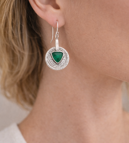 Pre-Owned Silpada EMERALD ISLE Earrings