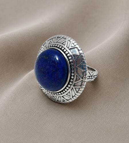 Pre-Owned Silpada Peruvian Ring|Sterling Silver Natural Lapis Lazuli Statement Ring R3270
