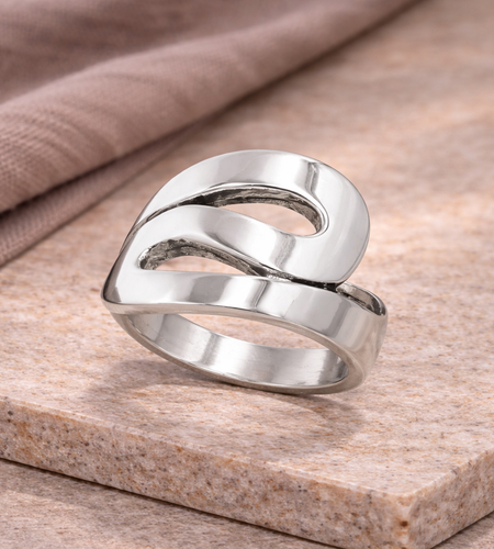 Simply Savvy Bali Artisan Sterling Silver Openwork Statement Ring – Handcrafted Bold Modern Design