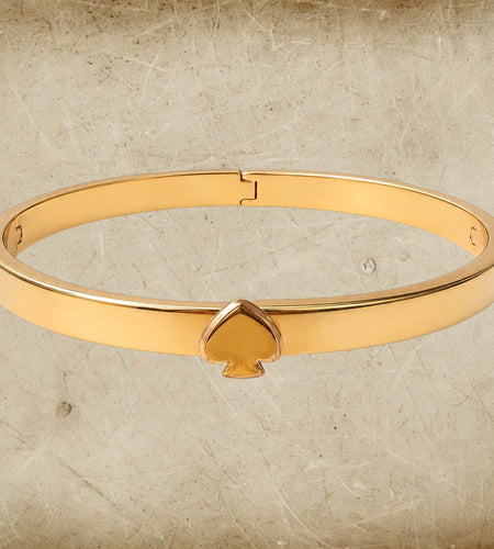 Kate Spade New York “Heritage Spade” Rose Gold Spade Hinged Bangle Bracelet