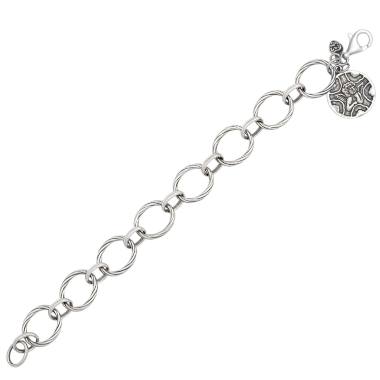 Pre-Owned Silpada Sterling Silver Guardian Angel Bracelet - Retired Design