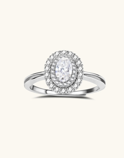Load image into Gallery viewer, Simply Savvy Double Halo Promise Moissanite Ring
