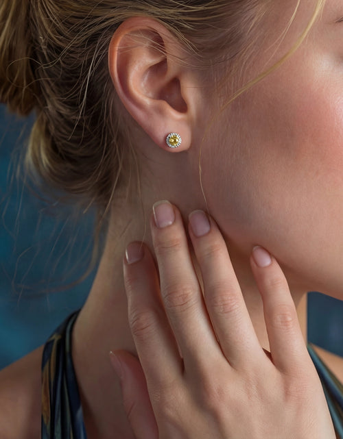 Load image into Gallery viewer, Simply Savvy Sunburst Halo Studs
