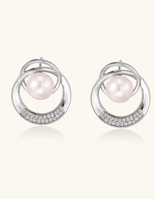 Load image into Gallery viewer, Simply Savvy Pearl Orbit Studs
