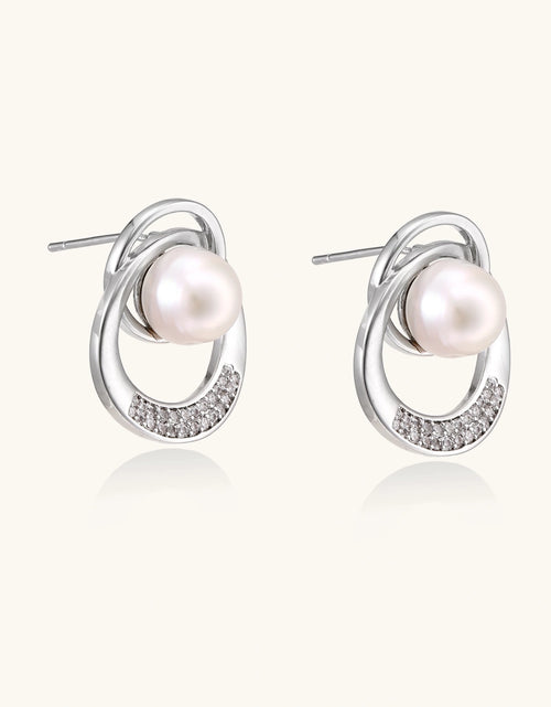 Load image into Gallery viewer, Simply Savvy Pearl Orbit Studs
