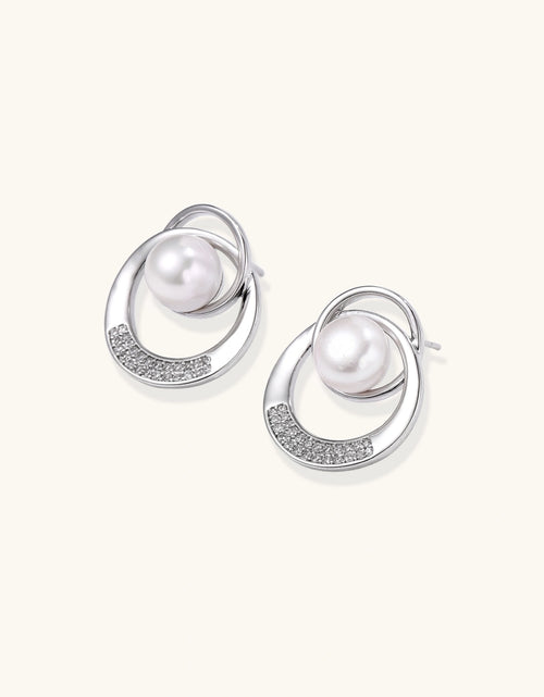 Load image into Gallery viewer, Simply Savvy Pearl Orbit Studs
