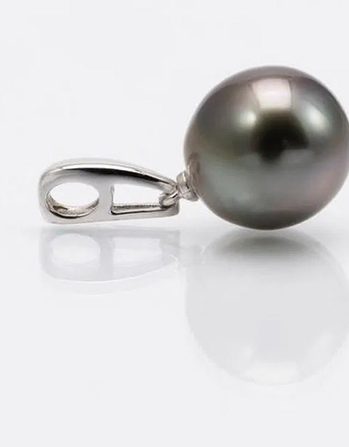 Load image into Gallery viewer, 11.5mm Peacock Tahitian Pearl Pendant Necklace – 14K White Gold | French Polynesia
