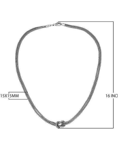Load image into Gallery viewer, Simply Savvy Bali Knot Weave Chain Necklace – 2.5MM Sterling Silver (Multiple Lengths)
