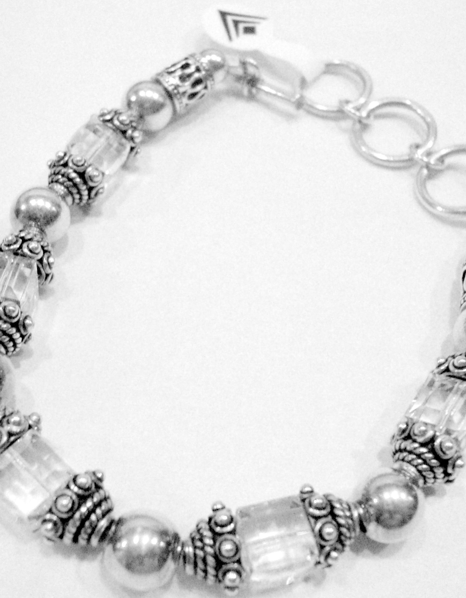 Pre-Owned Silpada Sterling Silver Crystal Bracelet - Retired Design