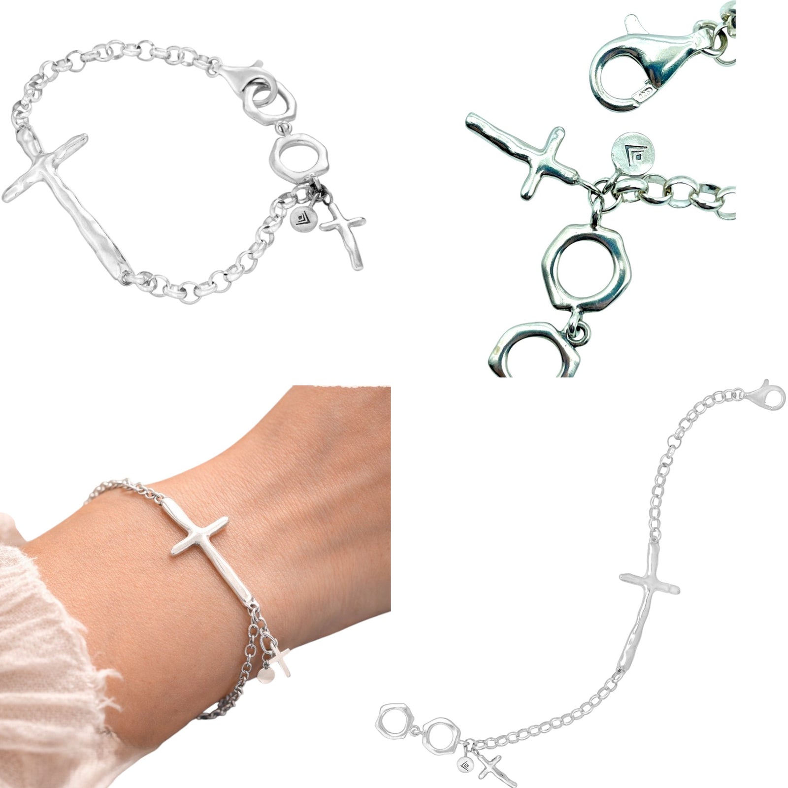 Pre-Owned Silpada In Good Faith Sterling Silver Bracelet - Retired Design