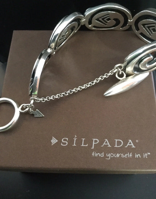 Load image into Gallery viewer, Pre-Owned Silpada Sterling Silver Swirl Bracelet - Retired Design
