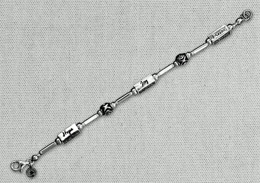 Pre-Owned Silpada Sterling Message Bracelet - Retired Design
