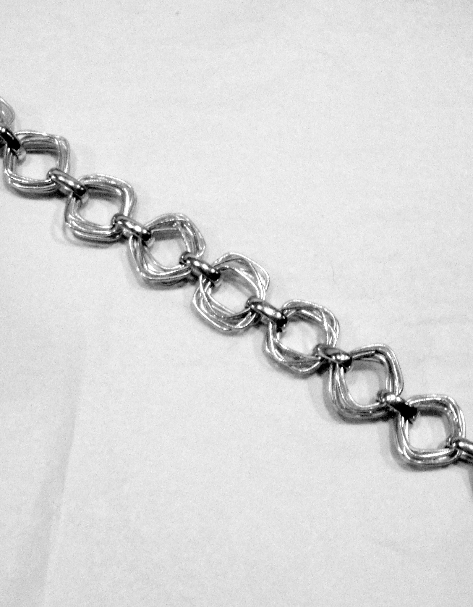 Pre-Owned Silpada Modernist Sterling Silver Square Link Bracelet - Retired Design