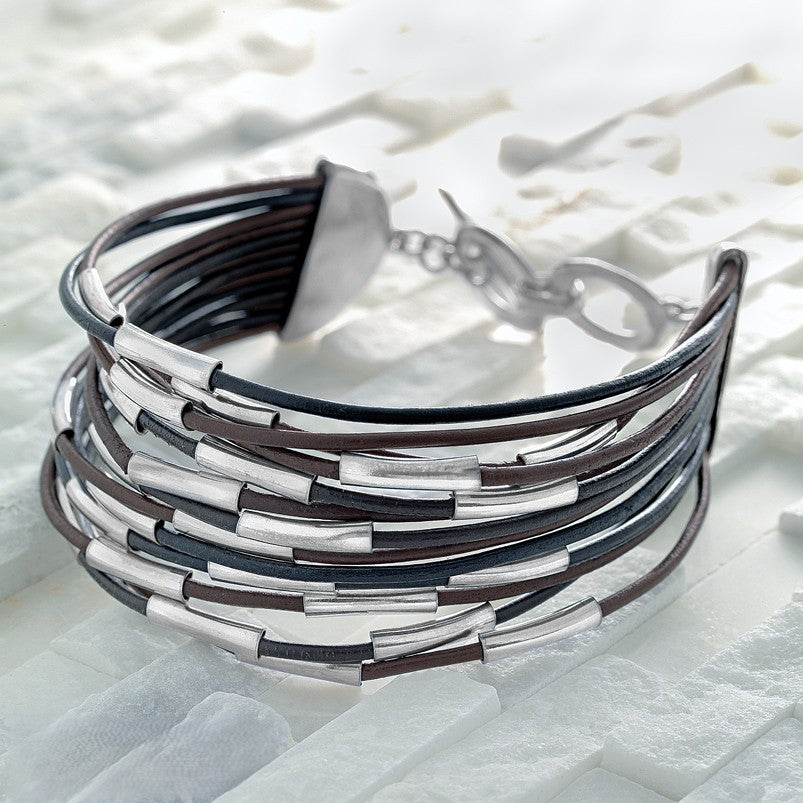 Pre-Owned Silpada Speed of Light Sterling Silver Bracelet - Retired Design