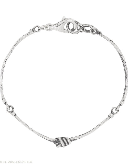Load image into Gallery viewer, Pre-Owned Silpada Sterling Silver Love Knot Bangle Bracelet - Retired Design
