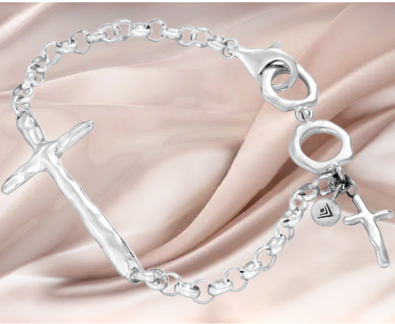 Pre-Owned Silpada In Good Faith Sterling Silver Bracelet - Retired Design