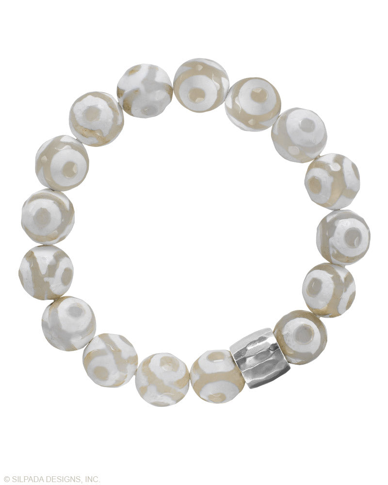Pre-Owned Silpada SAFARI Sterling Silver Stretch Bracelet - Retired Design
