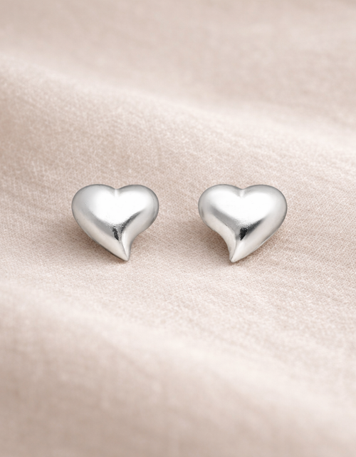Load image into Gallery viewer, 925 Sterling Silver “Simply Sweet Heart Studs”

