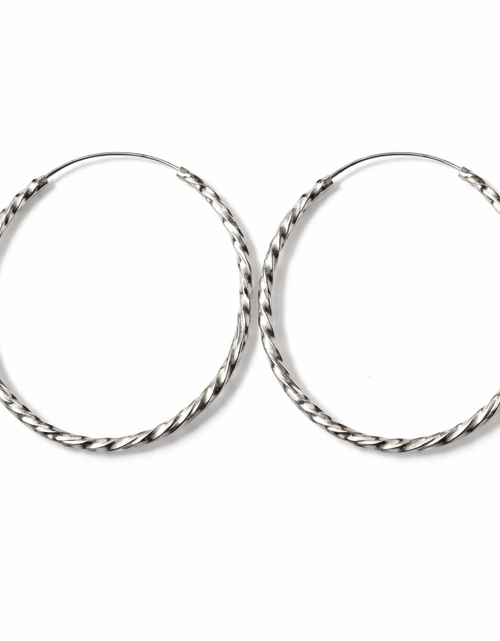 Load image into Gallery viewer, 925 Sterling Silver “Twisted Statement Hoop Earrings”
