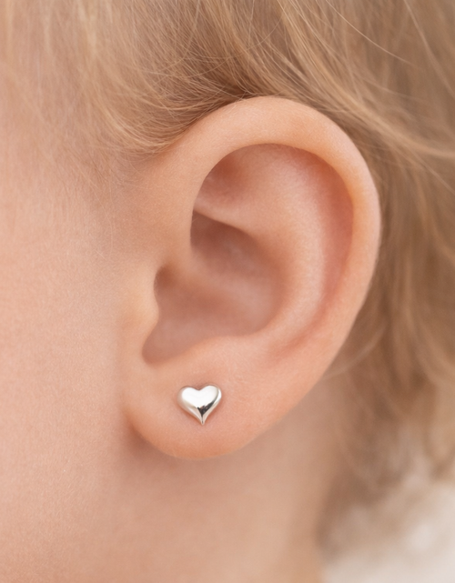 Load image into Gallery viewer, 925 Sterling Silver “Simply Sweet Heart Studs”
