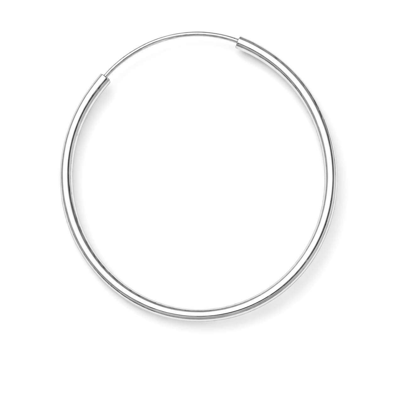 925 Sterling Silver “Classic Everyday Hoops” Earrings – 1.7”
