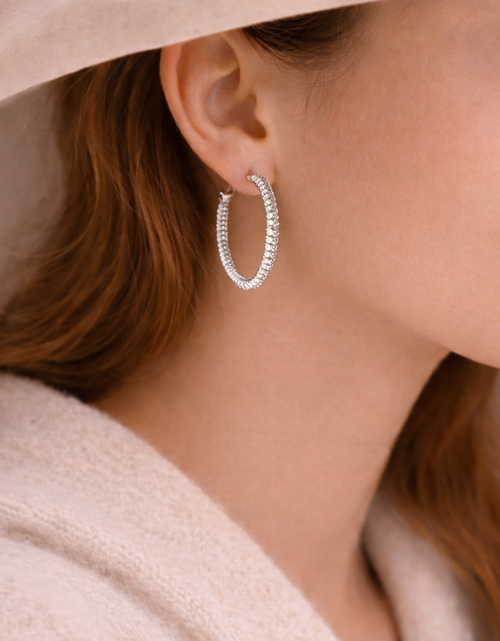 Load image into Gallery viewer, 925 Sterling Silver Twisted Classic Hoop Earrings – 1.6”
