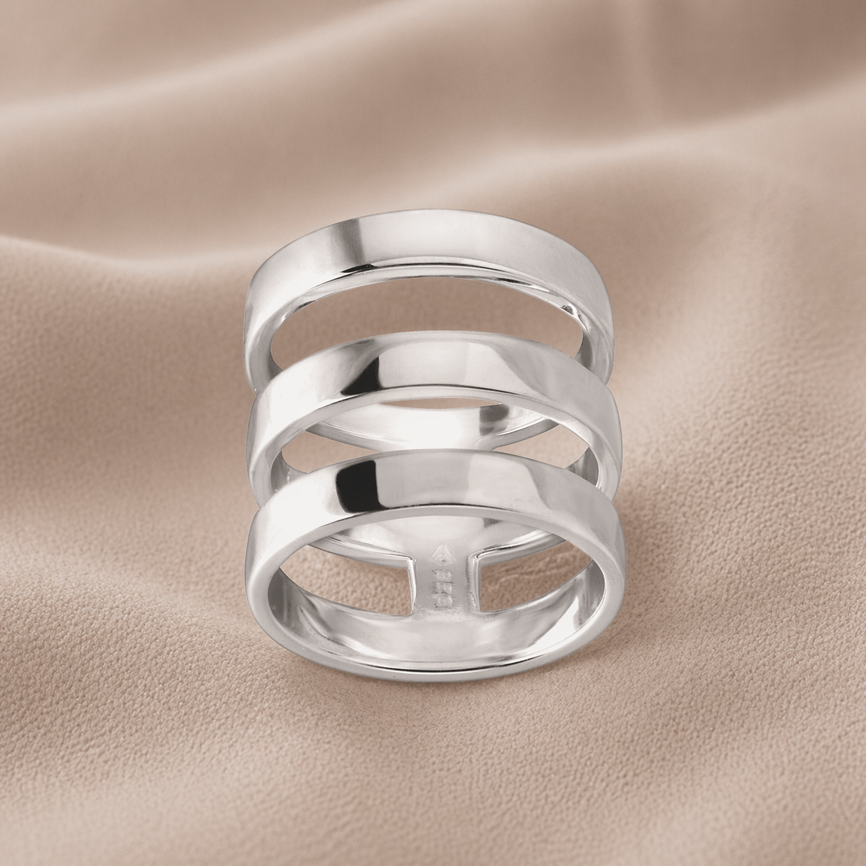 Pre-Owned Silpada Sterling Silver Contemporary Art Ring – 6.5 size