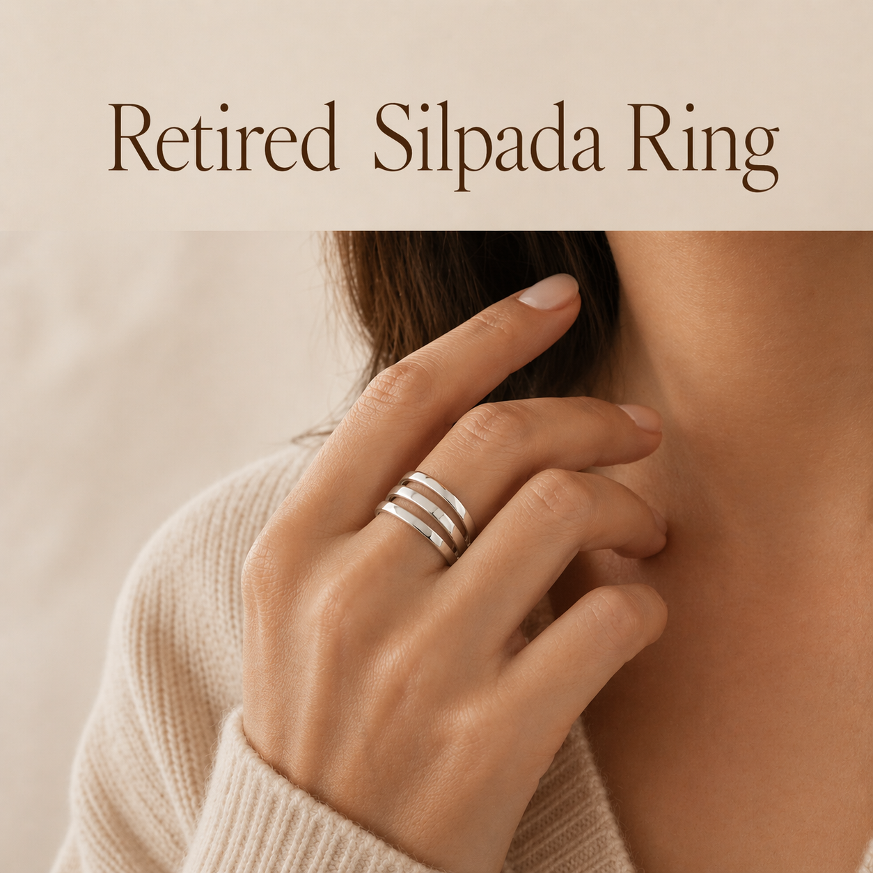Pre-Owned Silpada Sterling Silver Contemporary Art Ring – 6.5 size