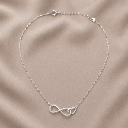 925 Sterling Silver “Linked Balance” Double Circle Link Necklace – Minimalist Geometric Pendant Adjustable