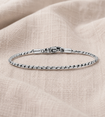 Simply Savvy Bali Handcrafted Sterling Silver Slim Snake Chain Bracelet – 2MM Minimalist Luxury