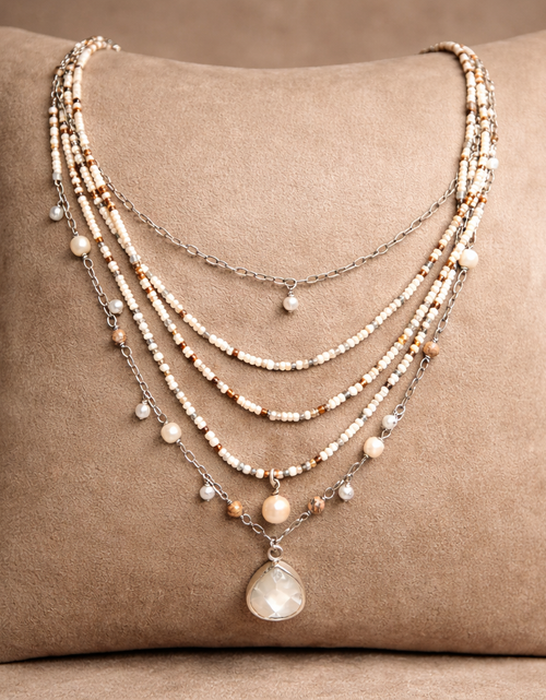 Load image into Gallery viewer, Pre-Owned Silpada Beds &amp; Pearls Necklace - Retired Design

