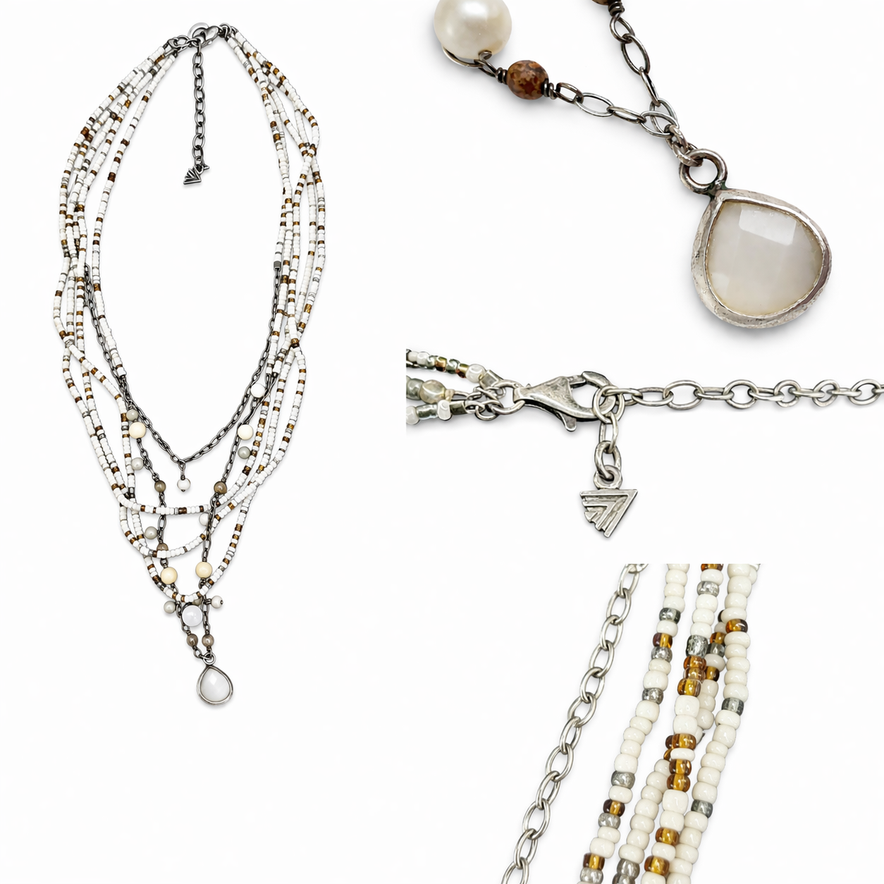 Pre-Owned Silpada Beds & Pearls Necklace - Retired Design