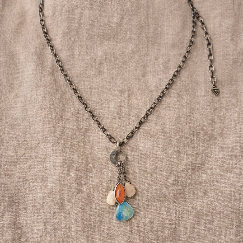 Pre-Owned Silpada Turquoise Pendant Necklace - Retired Design
