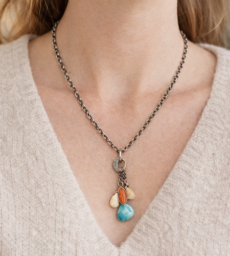 Pre-Owned Silpada Turquoise Pendant Necklace - Retired Design