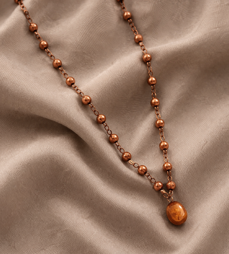 Pre-Owned Silpada Copper Freshwater Pearl Necklace - Retired Design