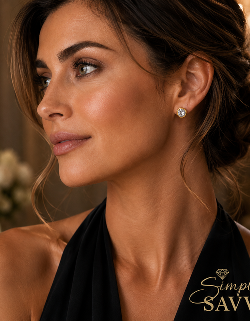 Load image into Gallery viewer, 14K Yellow Gold Aquamarine Birthstone Earrings
