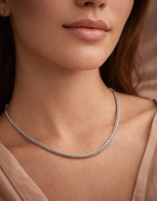 Load image into Gallery viewer, Bali Artisan Sterling Silver Tulang Naga Chain Necklace – Handcrafted 925 Silver – Luxury Bali Chain
