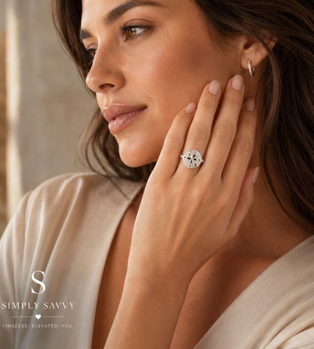 Sterling Silver Textured Sand Dollar Ring