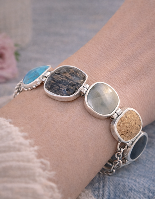 Load image into Gallery viewer, Pre-Owned Silpada Multi-Stone Bracelet - Retired Design
