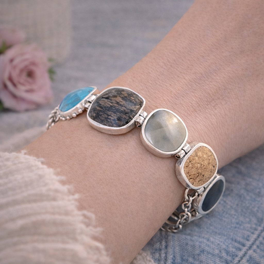 Pre-Owned Silpada Multi-Stone Bracelet - Retired Design