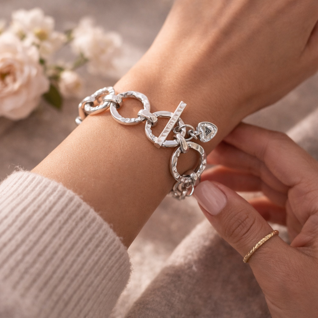 Pre-Owned Silpada RUSH Sterling Silver Bracelet - Retired Design