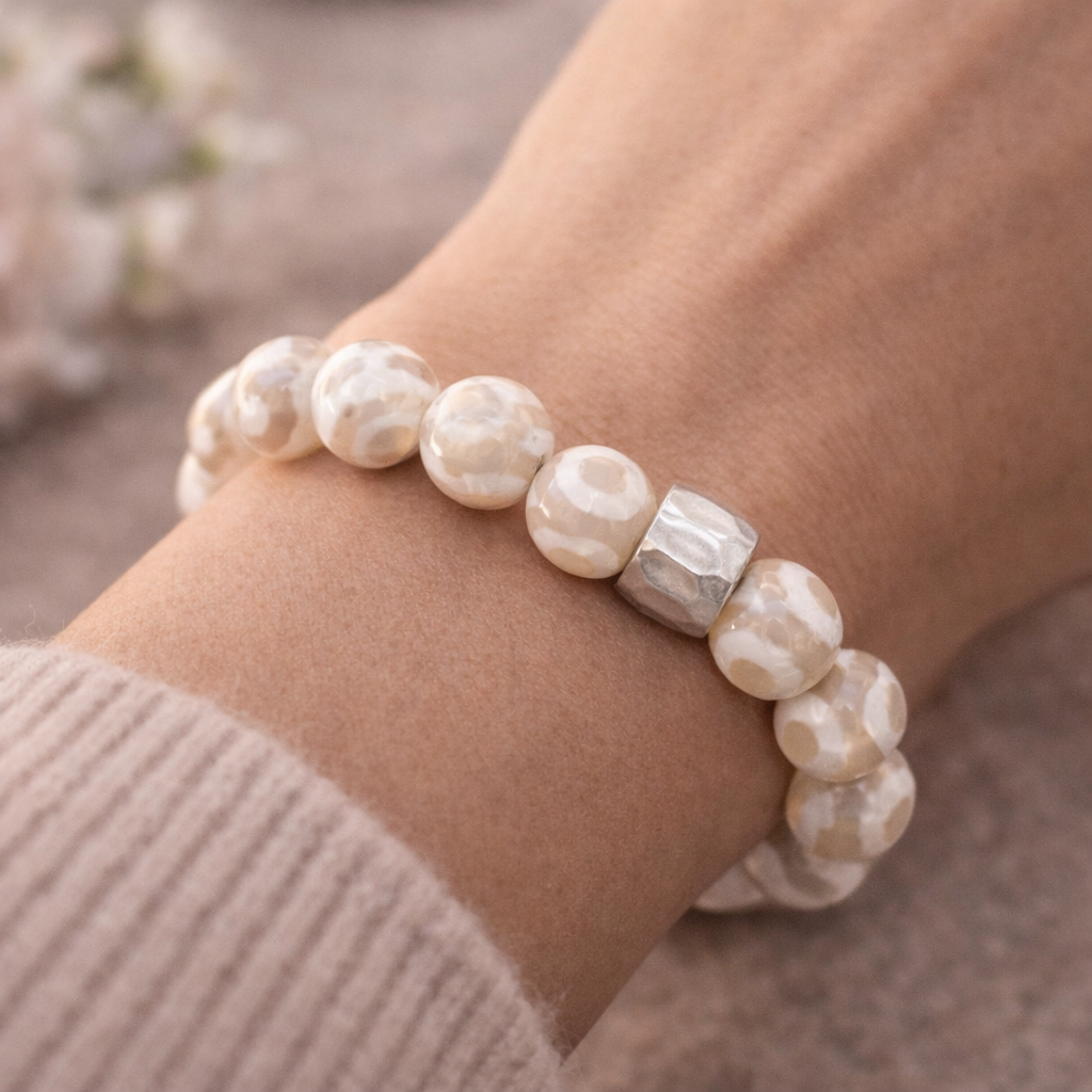 Pre-Owned Silpada SAFARI Sterling Silver Stretch Bracelet - Retired Design