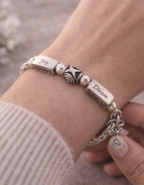 Load image into Gallery viewer, Pre-Owned Silpada Sterling Message Bracelet - Retired Design
