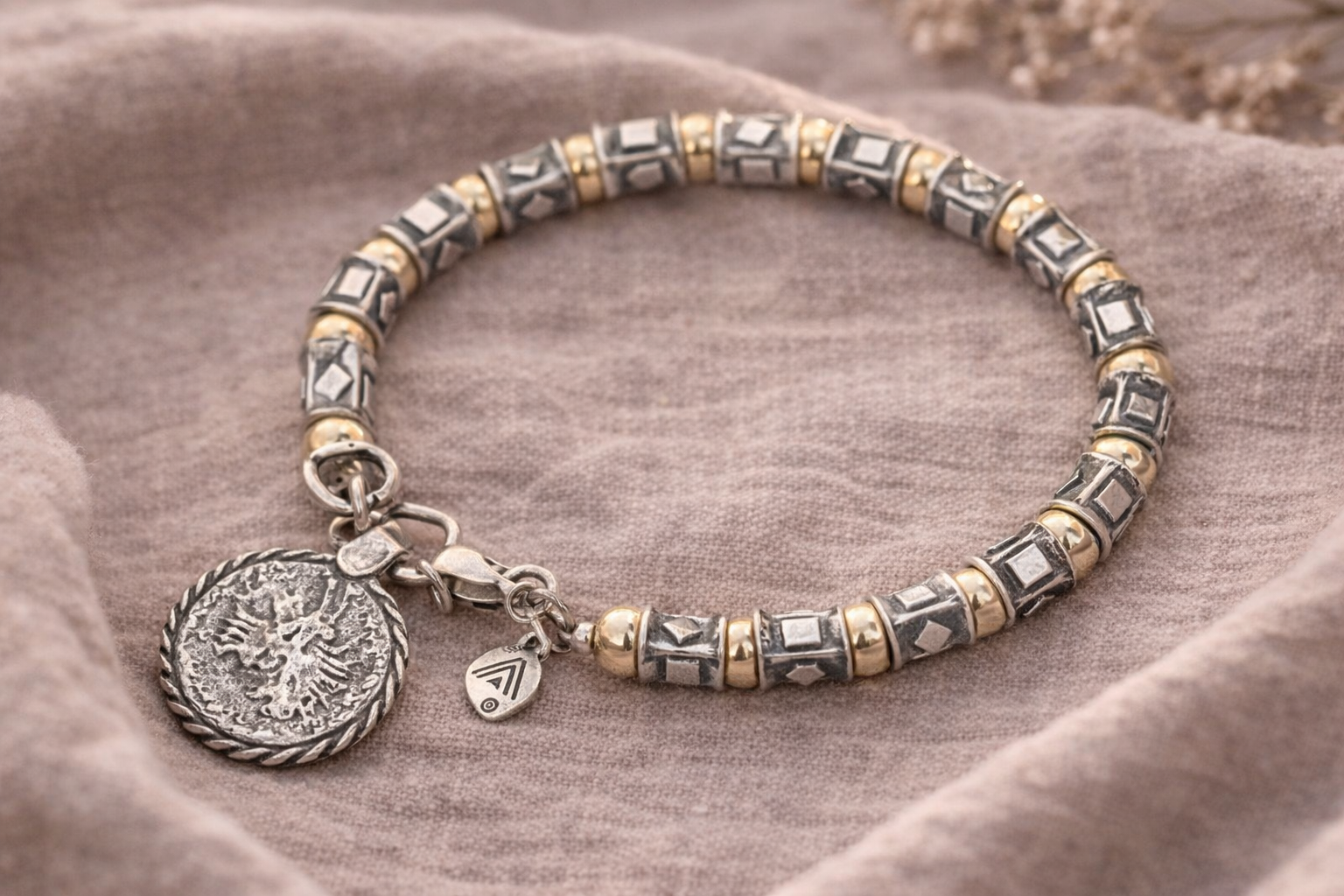 Pre-Owned Silpada Sterling silver and 14k Gold-Filled Bracelet - Retired Design