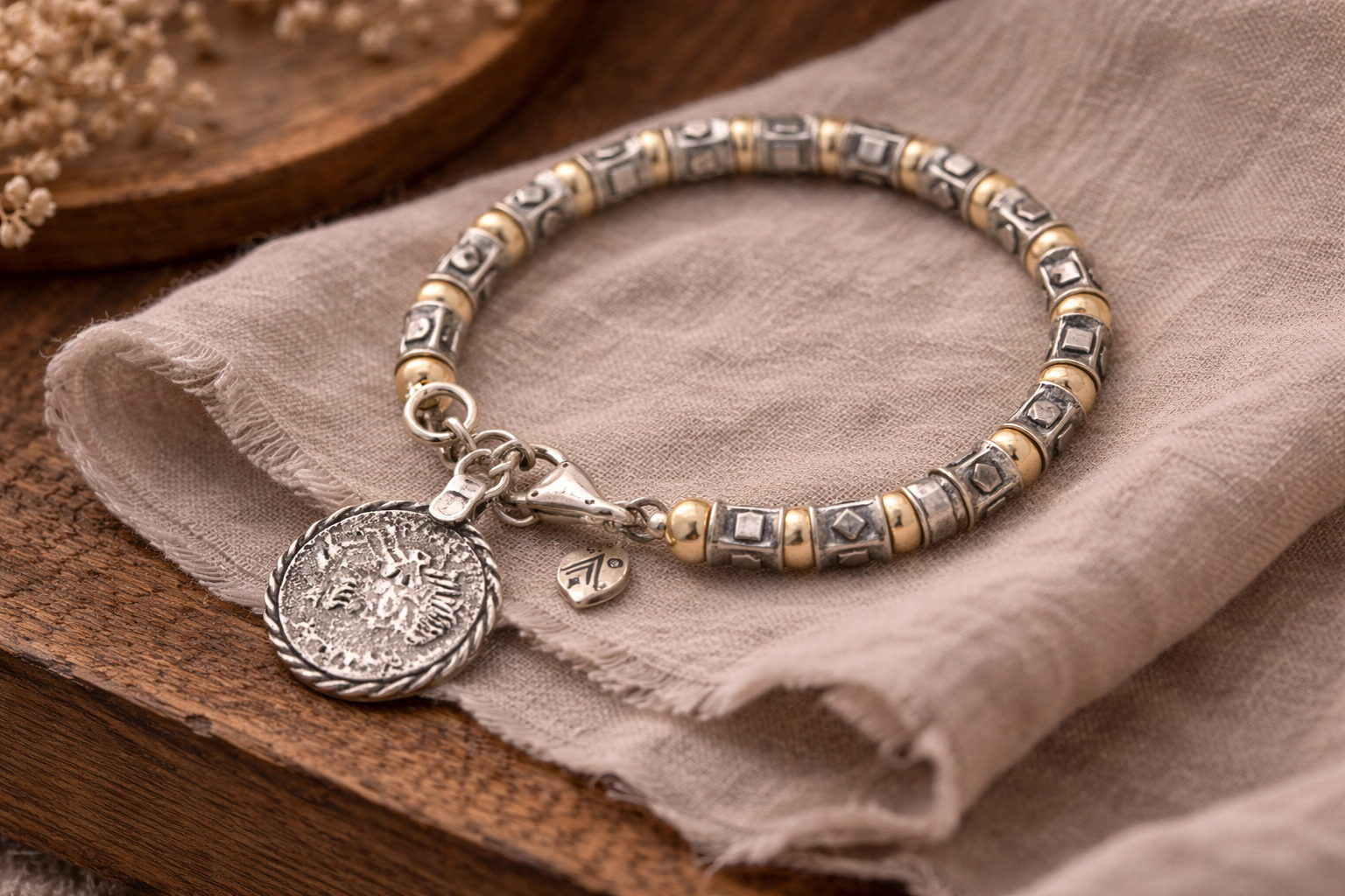 Pre-Owned Silpada Sterling silver and 14k Gold-Filled Bracelet - Retired Design