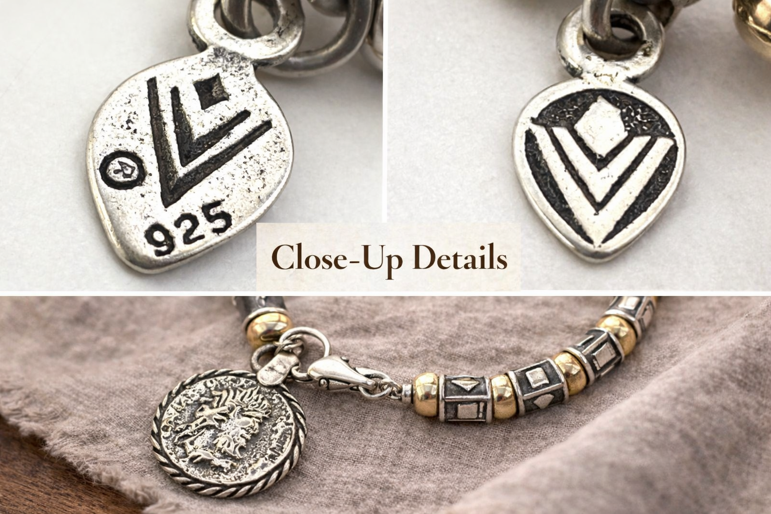 Pre-Owned Silpada Sterling silver and 14k Gold-Filled Bracelet - Retired Design